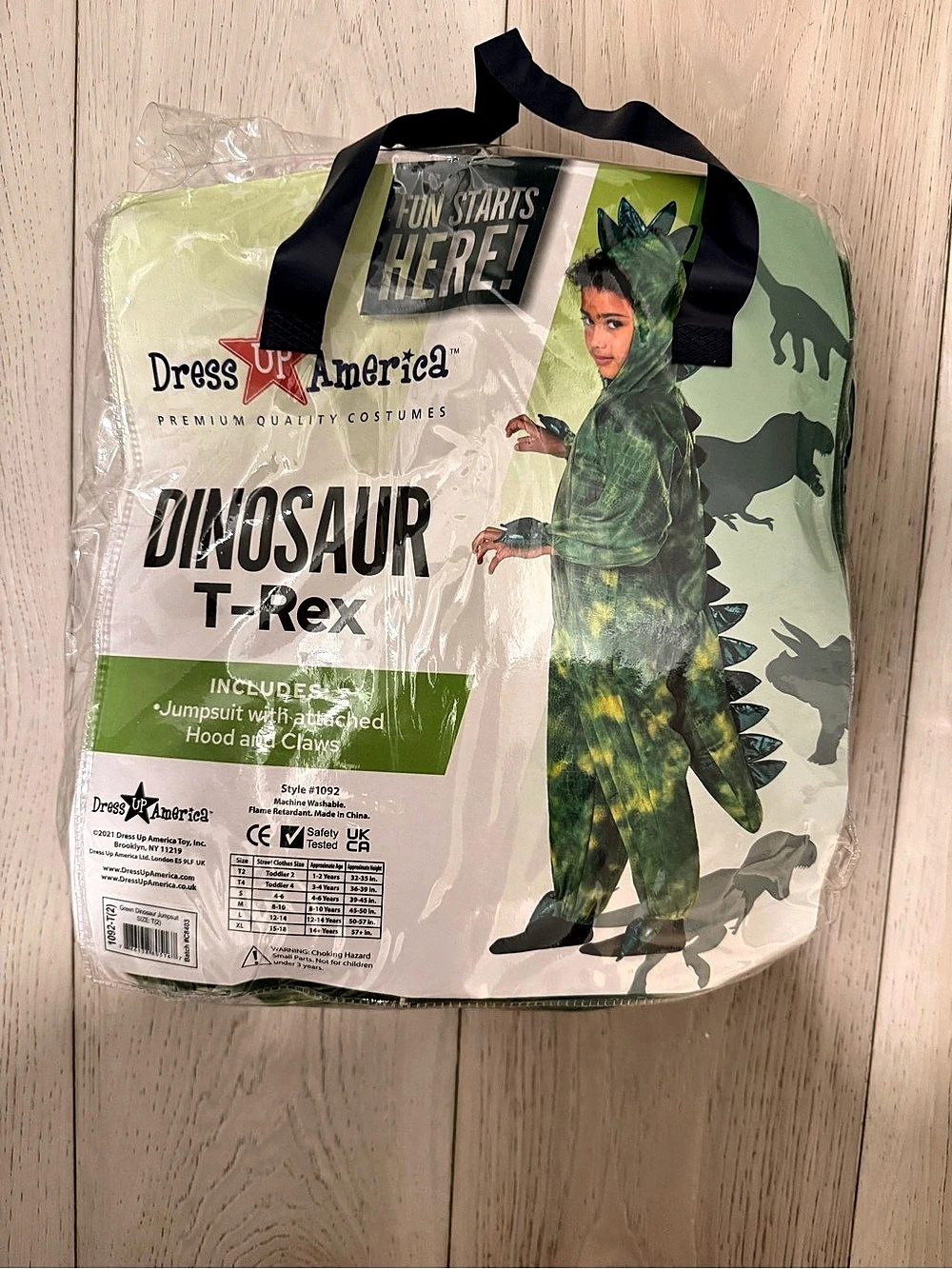 Dress Up America T-Rex Dinosaur Costume Toddler 2T